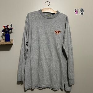 Gray Virginia Tech Long Sleeve Crewneck Shirt